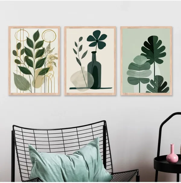 Wooden_Modern_Botanical_Minimalist_Framed_Wall_Art_Set_Of_3