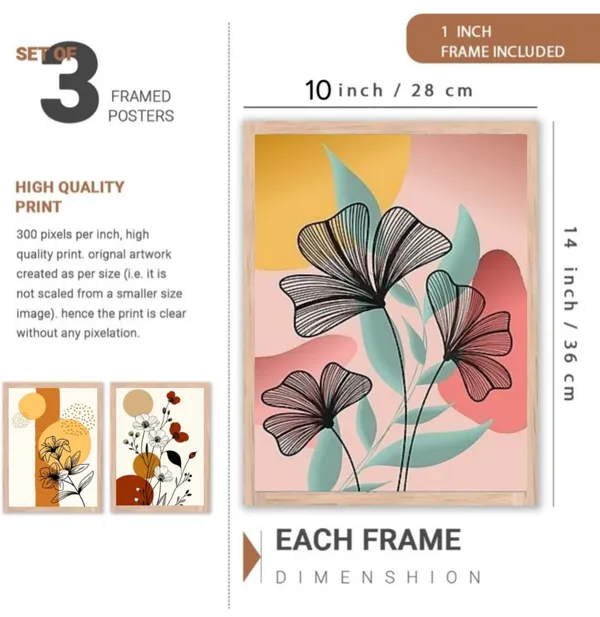 Wooden_Modern_Floral_Line_Art_Framed_Wall_Art_Set_Of_3