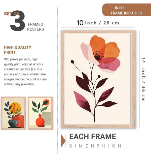 Wooden_Minimalist_Botanical_Floral_Framed_Wall_Art_Set_Of_3