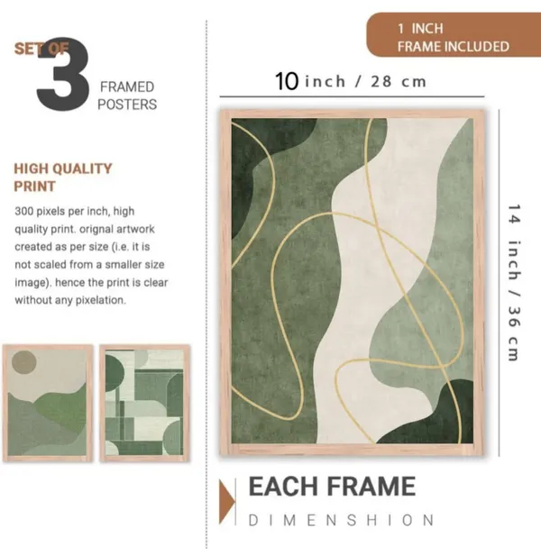 Wooden_Modern_Geometric_Abstract_Green_Framed_Wall_Art_Set_Of_3
