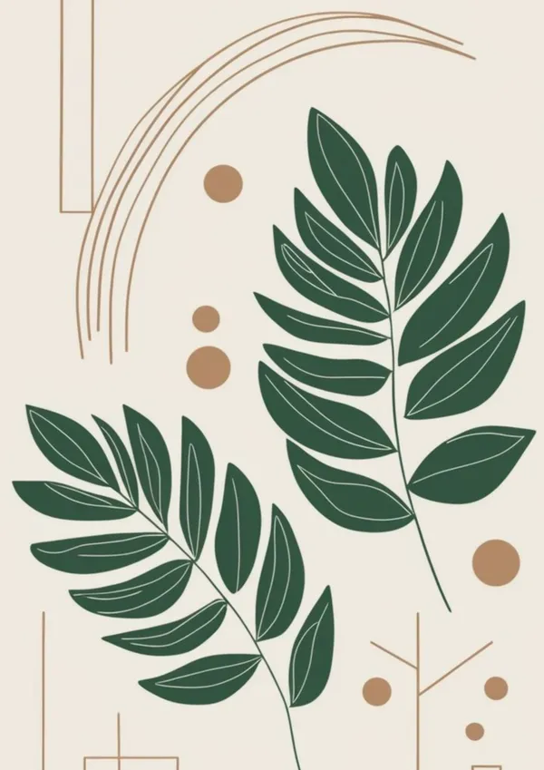 Wooden_Bohemian_Abstract_Botanical_Framed_Wall_Art_Set_Of_3