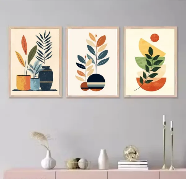 Wooden_Modern_Botanical_Geometric_Abstract_Framed_Wall_Art_Set_Of_3