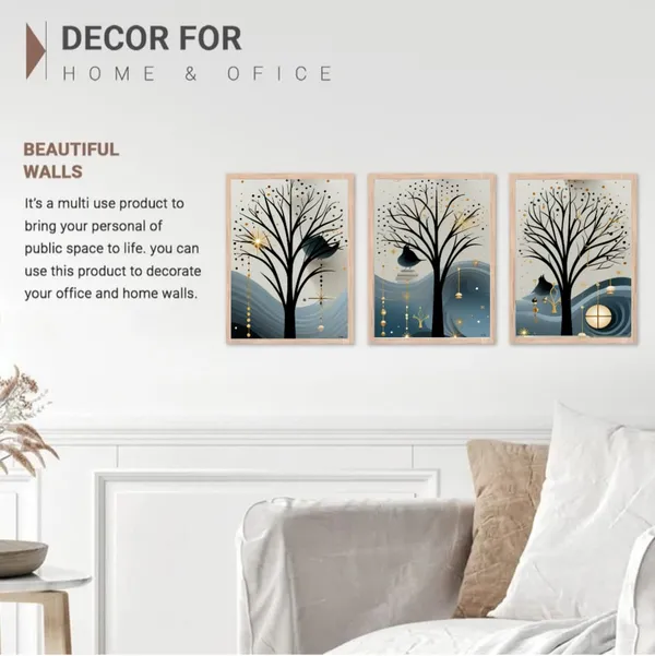Wooden_Modern_Teal_Gold_Tree_Silhouette_Framed_Wall_Art_Set_Of_3