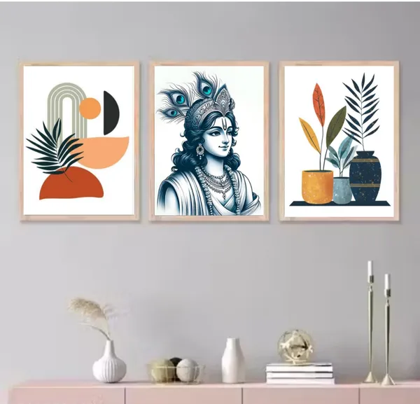 Wooden_Modern_Abstract_Botanical_Framed_Wall_Art_Set_Of_3