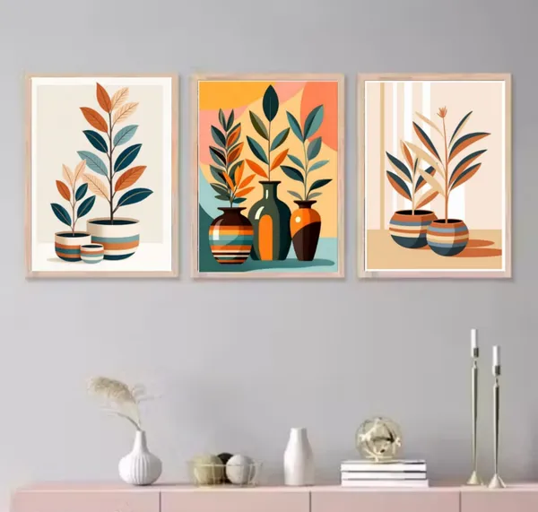 Ceramic_Modern_Striped_Botanical_Illustration_Decorative_Planters_Set_Of_3