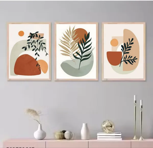 Wooden_Modern_Abstract_Botanical_Framed_Wall_Art_Set_Of_3
