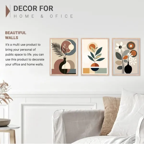 Wooden_Modern_Abstract_Botanical_Geometric_Beige_Framed_Wall_Art_Set_Of_3