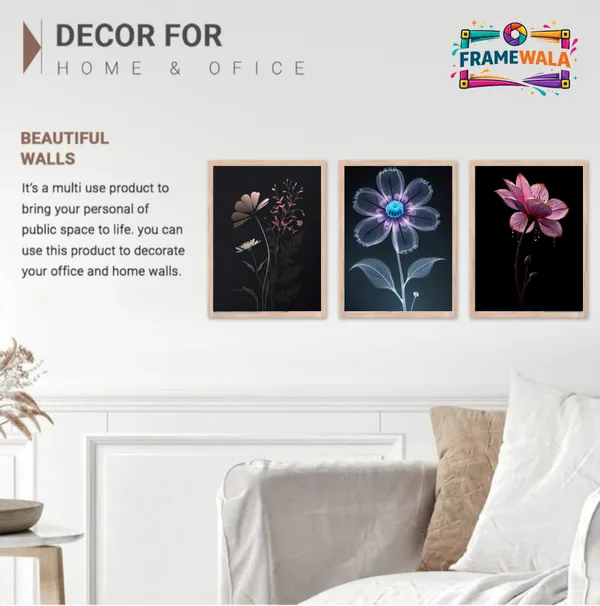 Wooden_Contemporary_Floral_Framed_Wall_Art_Set_Of_3