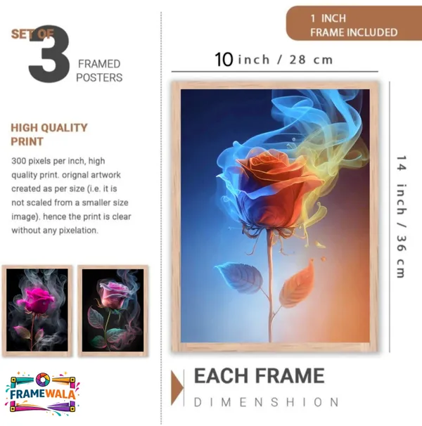 Wooden_Contemporary_Floral_Rose_Smoke_Effect_Framed_Wall_Art_Set_Of_3
