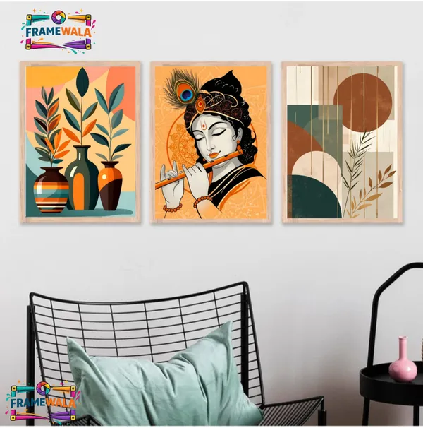 Wooden_Modern_Geometric_Botanical_Framed_Wall_Art_Set_Of_3