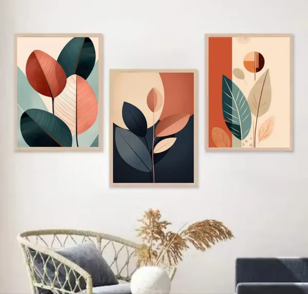 Wooden_Minimalist_Botanical_Leaf_Framed_Wall_Art_Set_Of_3
