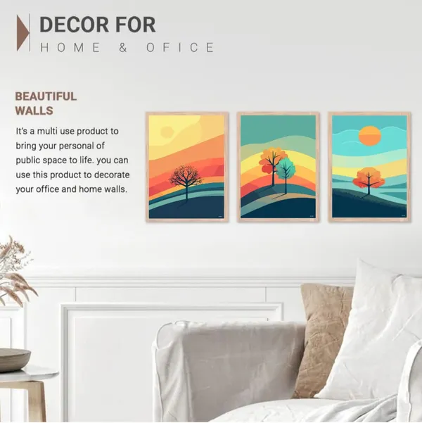 Wooden_Landscape_Colorful_Tree_Print_Framed_Wall_Art_Set_Of_3