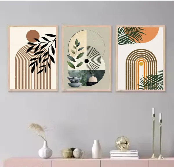 Wooden_Modern_Geometric_Botanical_Abstract_Framed_Wall_Art_Set_Of_3