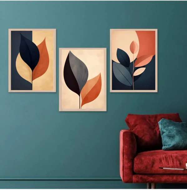 Wooden_Contemporary_Abstract_Botanical_Leaf_Framed_Wall_Art_Set_Of_3