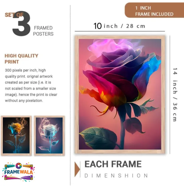 Wooden_Translucent_Multicolor_Rose_Framed_Wall_Art_Set_Of_3