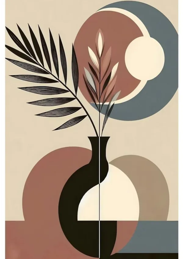 Wooden_Modern_Abstract_Botanical_Geometric_Beige_Framed_Wall_Art_Set_Of_3
