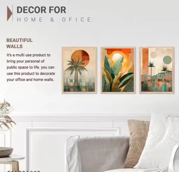 Wooden_Tropical_Palm_Geometric_Abstract_Framed_Wall_Art_Set_Of_3