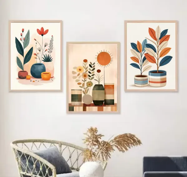 Wooden_Minimalist_Floral_Botanical_Framed_Wall_Art_Set_Of_3