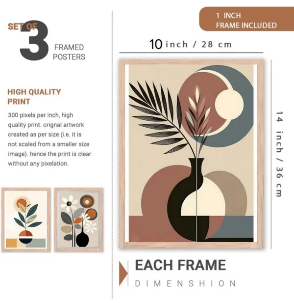 Wooden_Modern_Abstract_Botanical_Geometric_Beige_Framed_Wall_Art_Set_Of_3