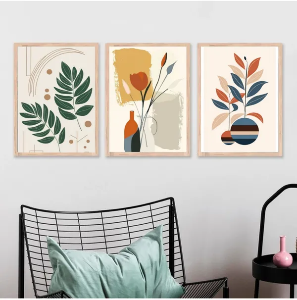 Wooden_Contemporary_Abstract_Botanical_Framed_Wall_Art_Set_Of_3