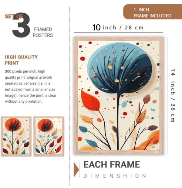 Wooden_Watercolor_Floral_Framed_Wall_Art_Set_Of_3