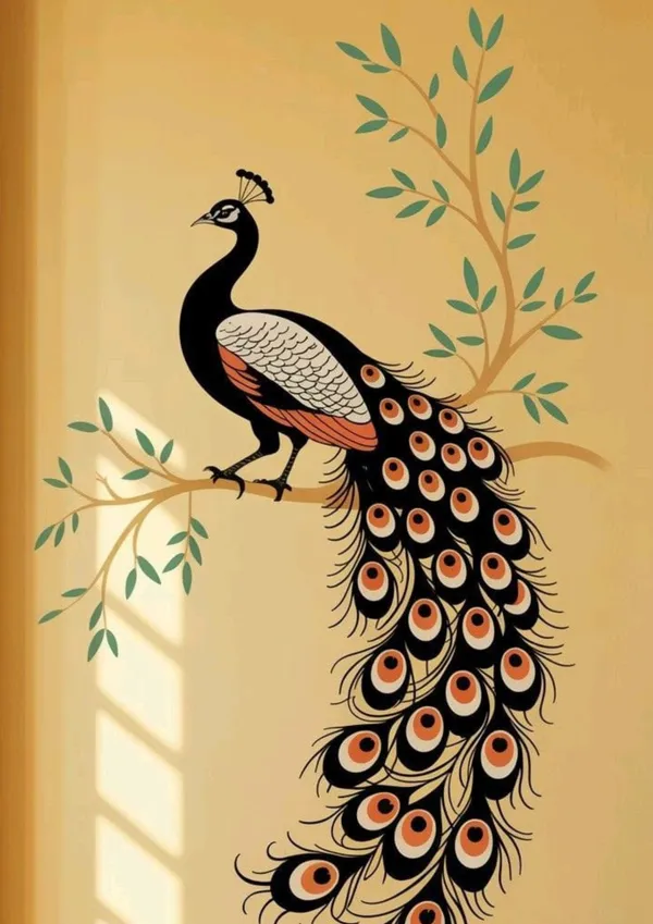 Wooden_Decorative_Buddha_Cow_Peacock_Framed_Wall_Art_Set_Of_3