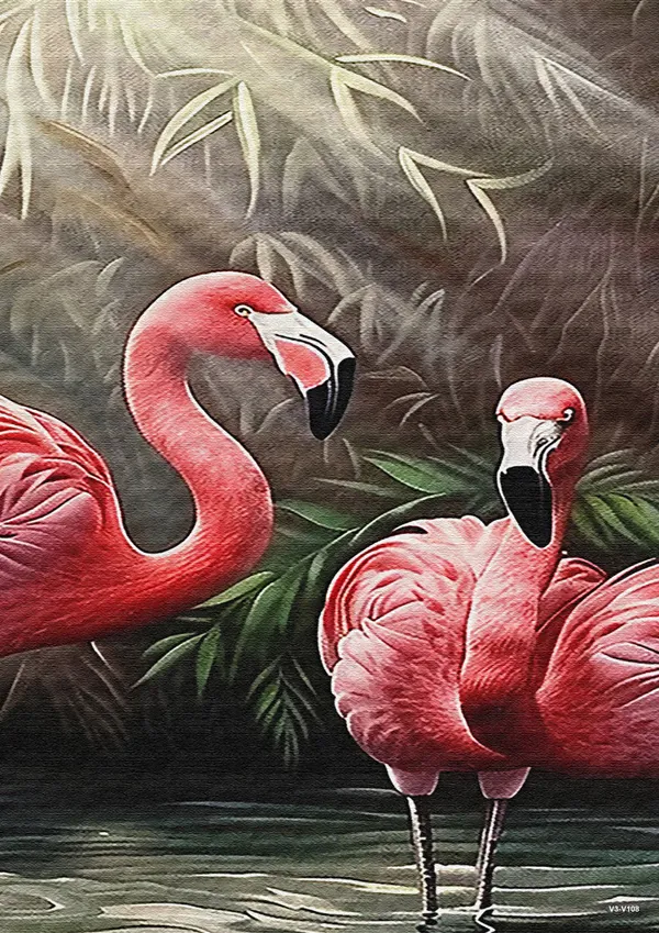 Wooden_Tropical_Flamingo_Framed_Wall_Art_Set_Of_3
