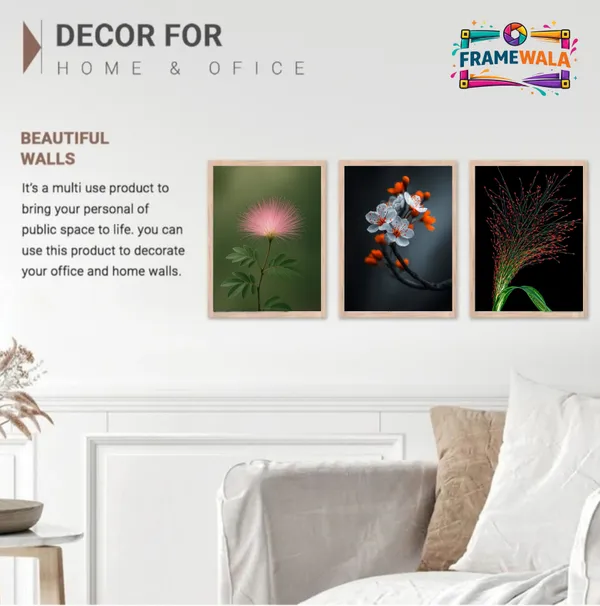 Wooden_Contemporary_Floral_Photography_Framed_Wall_Art_Set_Of_3