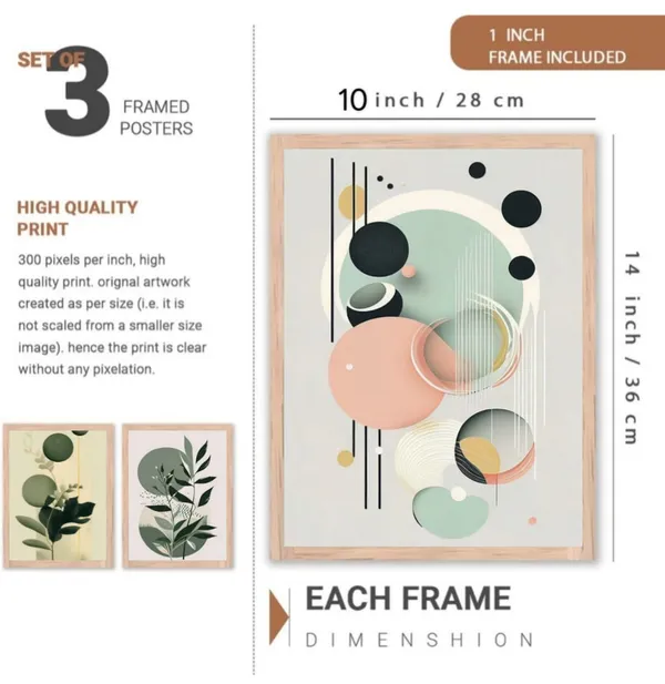 Wooden_Contemporary_Botanical_Abstract_Framed_Wall_Art_Set_Of_3