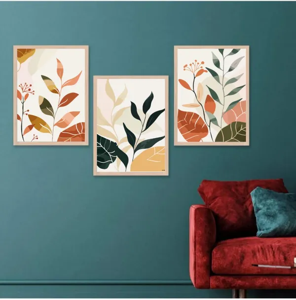 Wooden_Contemporary_Abstract_Botanical_Framed_Wall_Art_Set_Of_3
