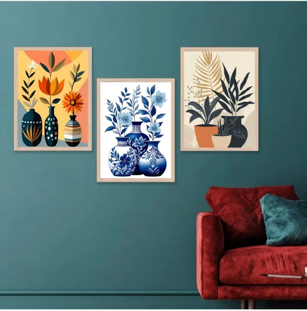Wooden_Modern_Abstract_Botanical_Vase_Framed_Wall_Art_Set_Of_3