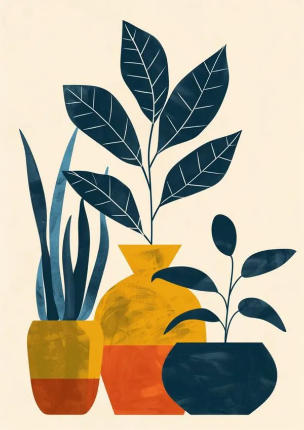 Wooden_Minimalist_Botanical_Potted_Plant_Framed_Wall_Art_Set_Of_3