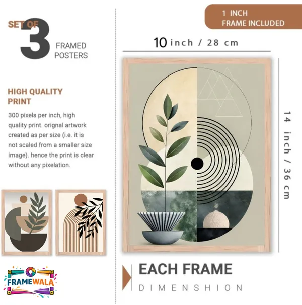 Wooden_Modern_Geometric_Botanical_Framed_Wall_Art_Set_Of_3