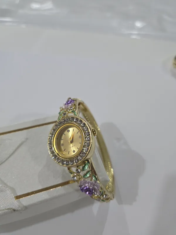 Gold_Metal_Alloy,_Stone_Bangle_Watch_For_Women