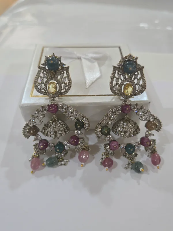 Multicolor_Metal_Alloy,_Stone_Beaded_Necklace_Set_For_Women
