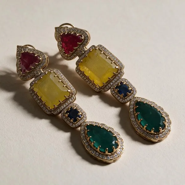Multicolor_Metal_Alloy,_Stone_Dangle_Earrings_For_Women