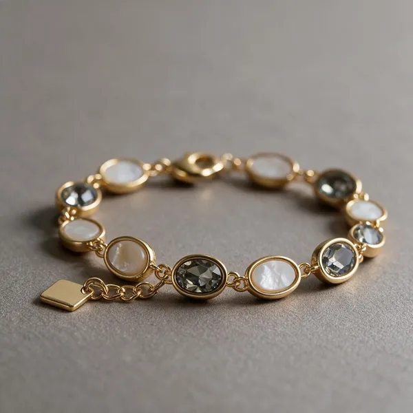 Multicolor_Metal_Alloy,_Stone_Link_And_Stone_Bracelet_For_Women