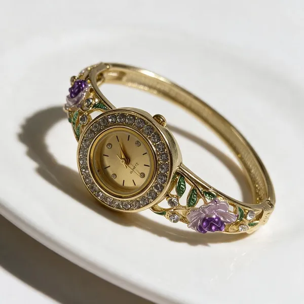 Gold_Metal_Alloy,_Stone_Bangle_Watch_For_Women