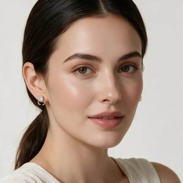 Silver_Metal_Alloy,_Stone_Round_Stone_Stud_Earrings_For_Women