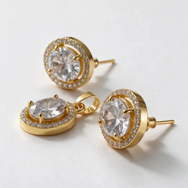 Gold_Metal_Alloy,_Stone_Rhinestone_Pendant_And_Stud_Earring_Set_For_Women