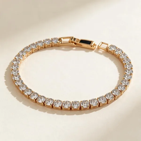 Gold_&_White_Metal_Alloy,_Stone_Stone_Link_Bracelet_For_Women