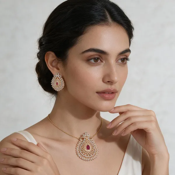 Gold_&_Red_Metal_Alloy,_Stone_Red_Stone_Jewellery_Set_For_Women