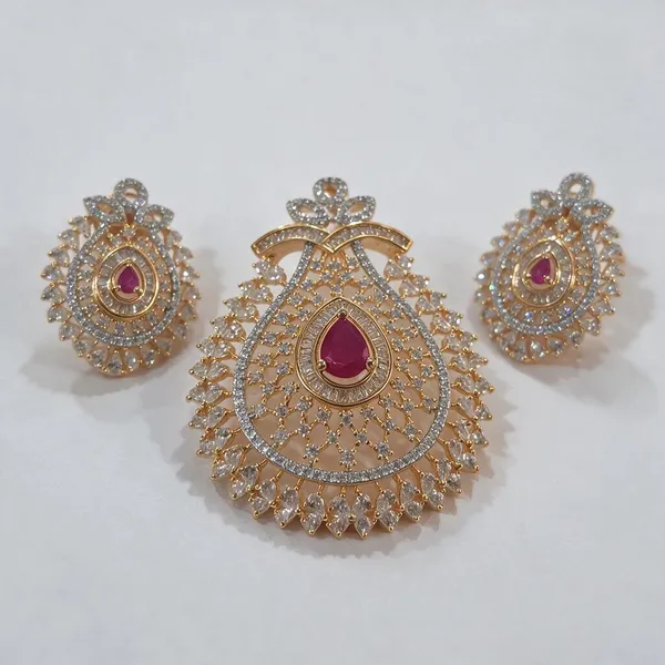 Gold_&_Red_Metal_Alloy,_Stone_Red_Stone_Jewellery_Set_For_Women