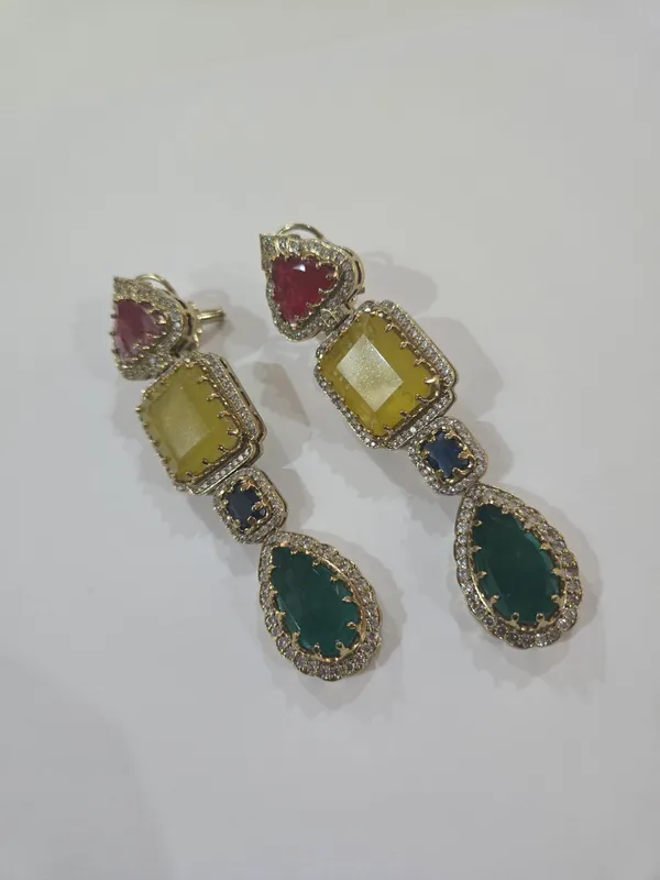 Multicolor_Metal_Alloy,_Stone_Dangle_Earrings_For_Women
