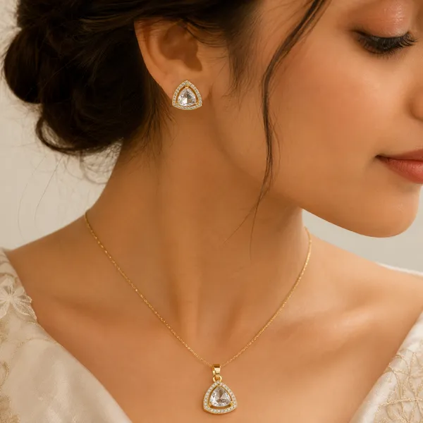 Gold_Metal_Alloy,_Stone_Pendant_And_Earrings_Set_For_Women