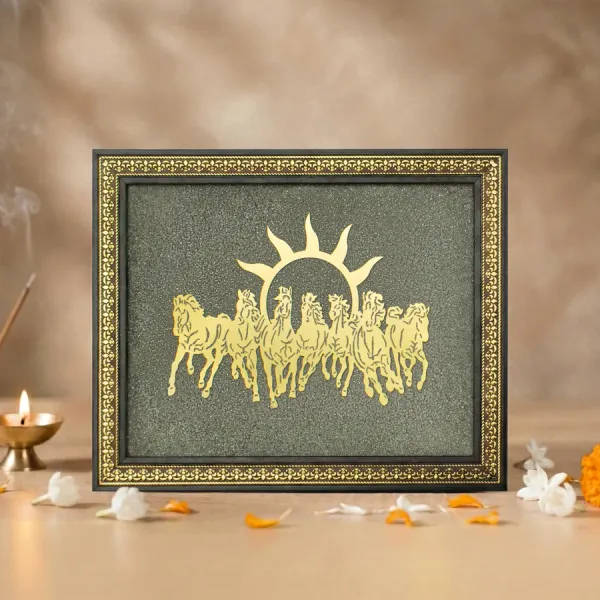 Limited_Edition_-_7_Horses_on_Raw_Pyrite_Frame_(Big_Size)