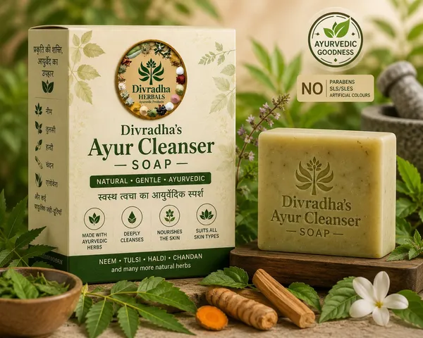 Divradha'S_Ayur_Cleanser_Neem_Tulsi_Haldi_Chandan_Soap