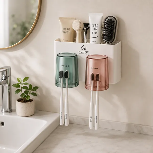 Plastic_Modern_Wall_Mounted_Toothbrush_Holder_With_2_Cups