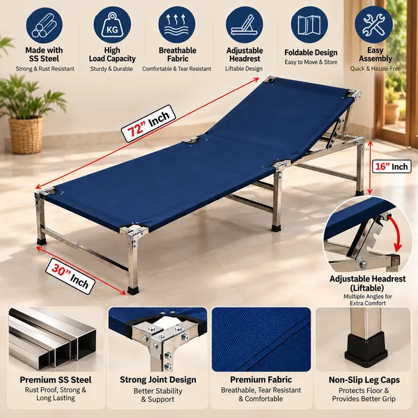 HOMSIC_Folding_Khatlo_Stainless_Steel_Strong_Frame_Single_Person_Sleeping_Foldable_Palang_for_Space_Saving_Bed_in_Small_Home,_Bedroom,_Terrace_Bed_Size_183Cm_X_76Cm_-_(Set_of_1)