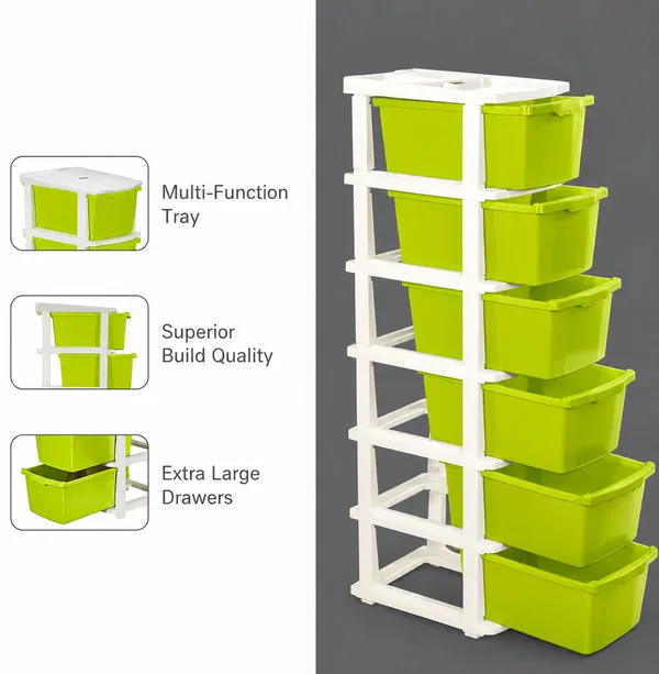 Homsic_6XL_Super_Drawer_Storage_Unit_(Green)